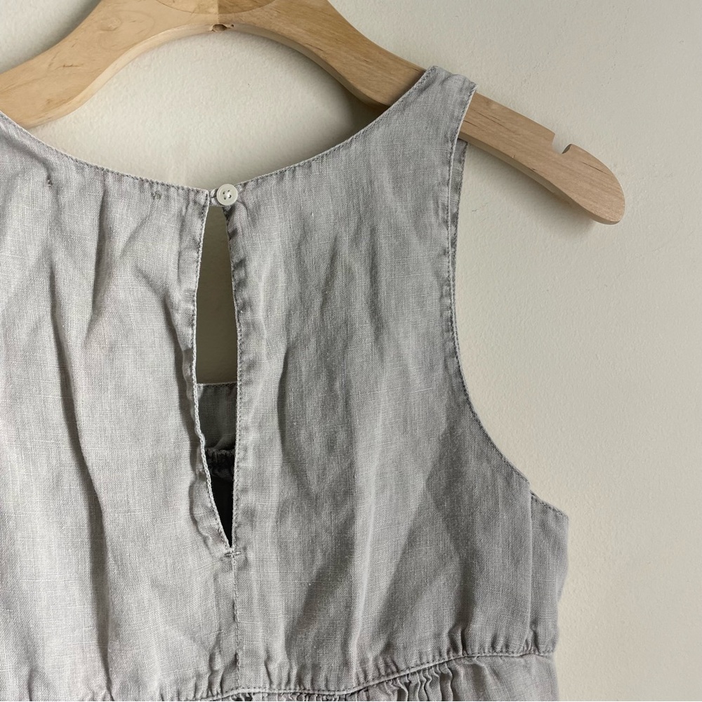 James Perse Linen Sleeveless Grey Midi Dress size 0 - Picture 3 of 11